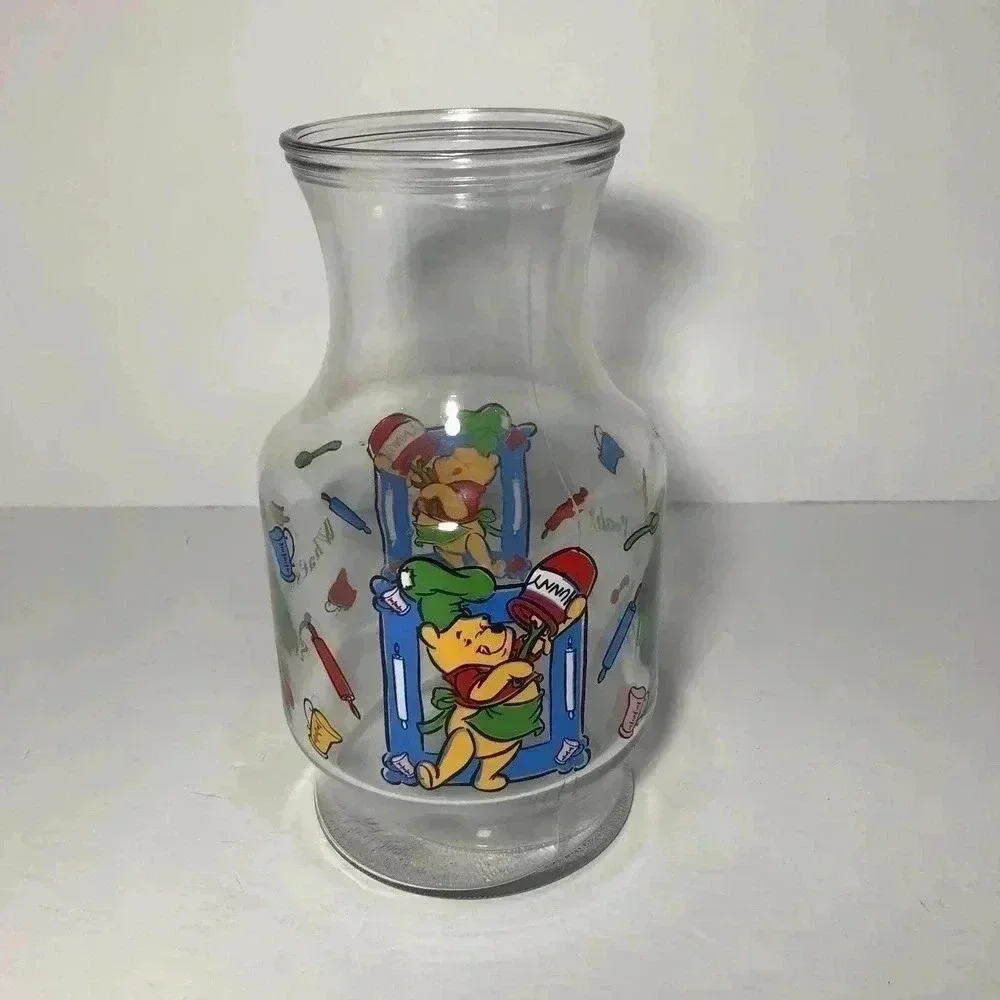 Vintage DISNEY Winnie the Pooh Glass Container